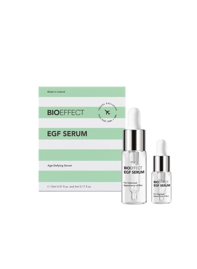 BIOEFFECT EGF Serum Treatment Duo with Hyaluronic Acid, Enhance Skin with Moisturizing, Firming, Wrinkle-Fighting Treatment for Face And Neck, Day And Night, Best Derma Roller Facial Serum - Image 1